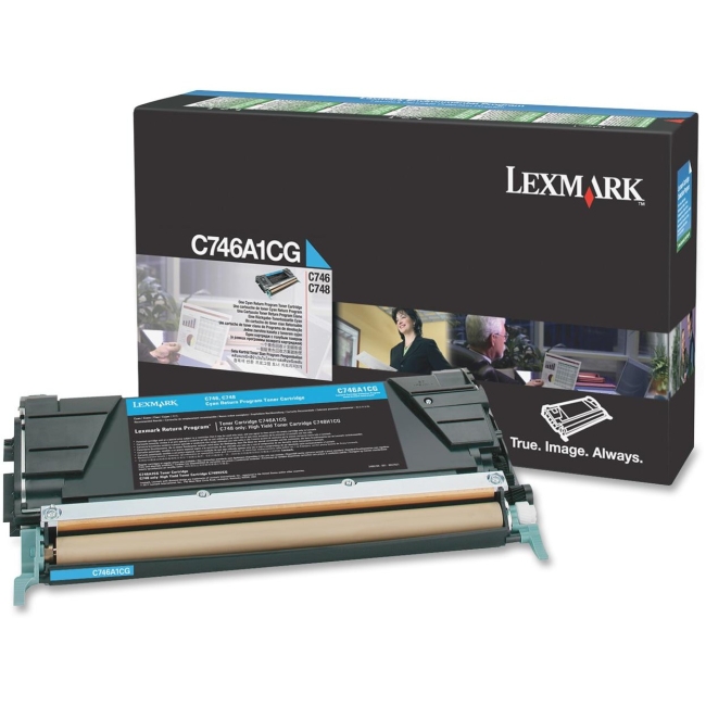 Lexmark C746, C748 Cyan Return Program Toner Cartridge